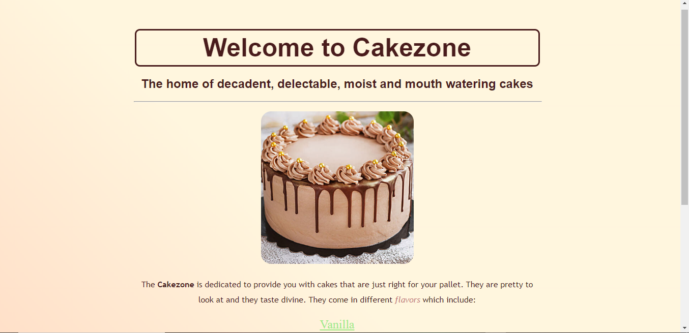 Cake project preview
